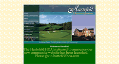 Desktop Screenshot of hartefeldhomeowners.com